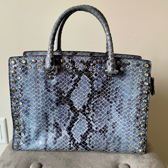 Michael Kors blue python purse - Picture 2 of 5